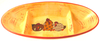 Funky Chicken 3 part dish - Red & Yellow