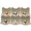 Ceramic 6 Egg Tray -Pure breed Cockerels
