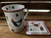 Cooksmart china mug - The Funky Chicken Mug-  FREE MATCHING COASTER