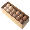 Pack of 12 Real blown hens eggs with silk hangers