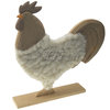Large Wooden Chicken With Wool