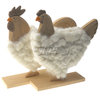 Wooden Cockerel With Wool