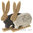 Large Wooden Rabbit With Wool