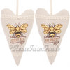 Two Scented Cotten Hearts (Bee Design)