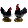 Pair of Black Scott's Dumpy Chicken Ornaments