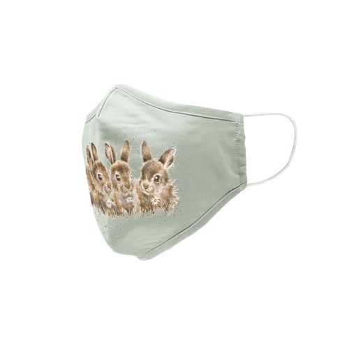 Wrendale Design - Face Mask - Daisy Chain Rabbits - Face Covering - 100% Cotton